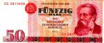 Friedrich Engels on East German bank note